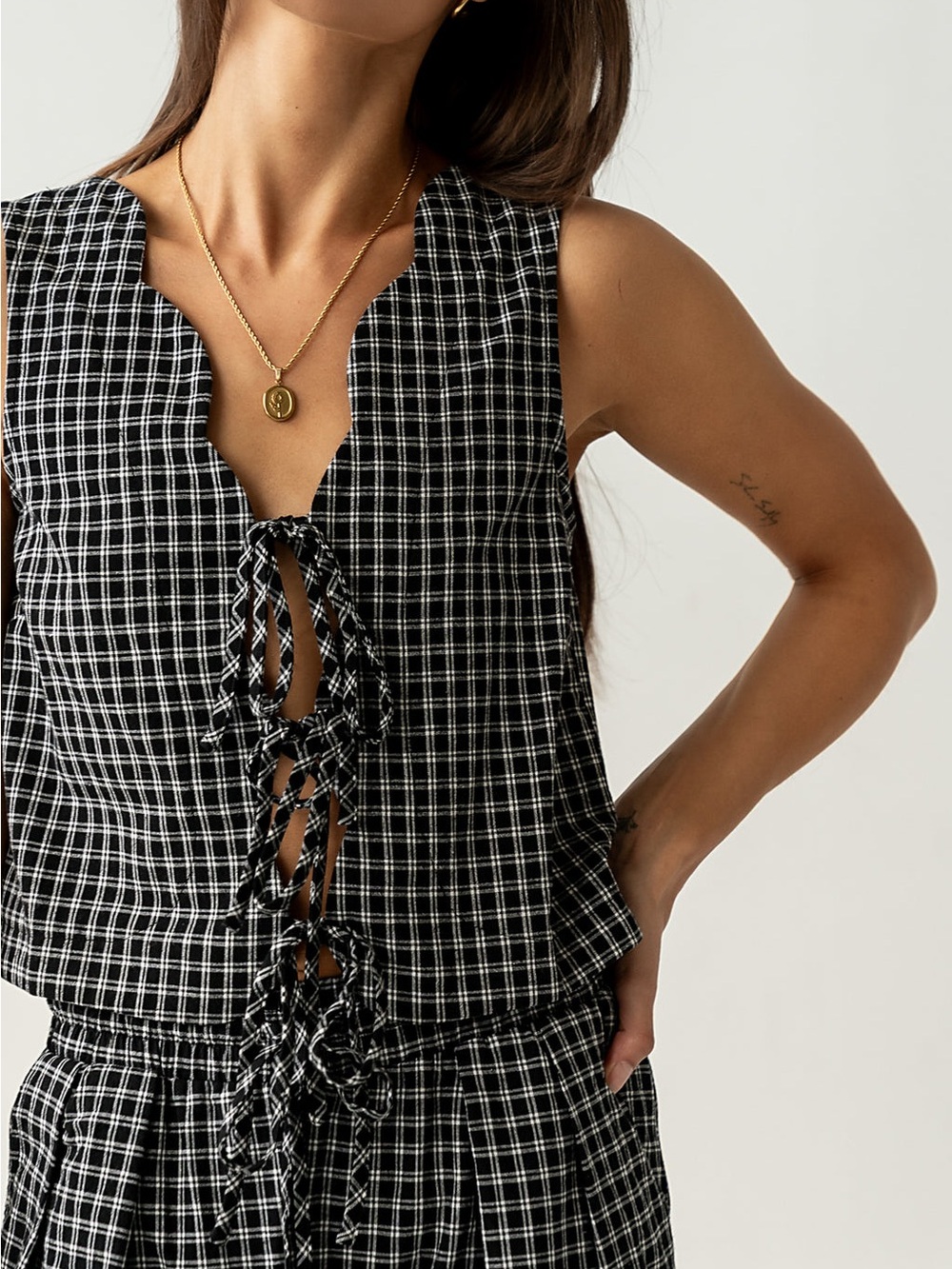 Lea Plaid Vest